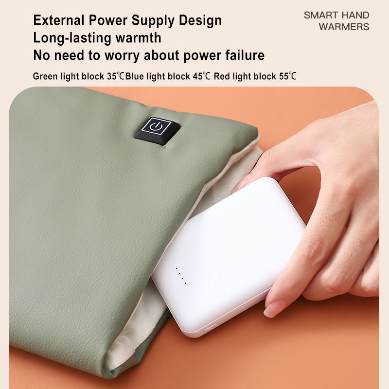 Portable Graphene Handwarmers Pouch Comfortable Electric Hand Warmer Heater Pad Adjustable 3 Temperature Setting Portable  Heating Hand Warmer Pouch Heated Hand Mitts
