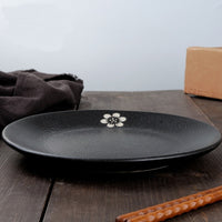 Antique Innovative Ceramic Black Flat Plate
