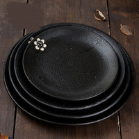 Antique Innovative Ceramic Black Flat Plate