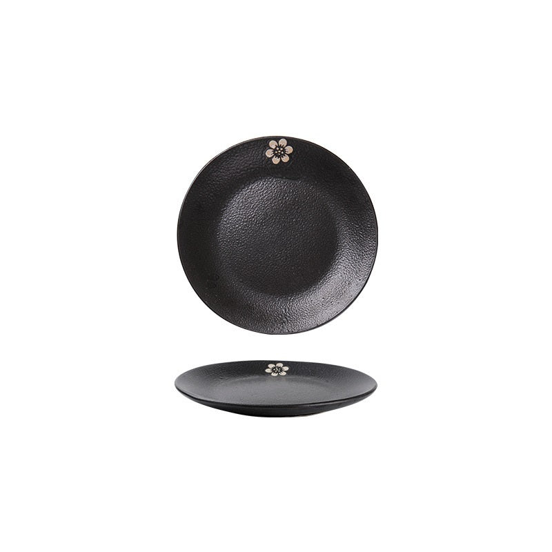 Antique Innovative Ceramic Black Flat Plate