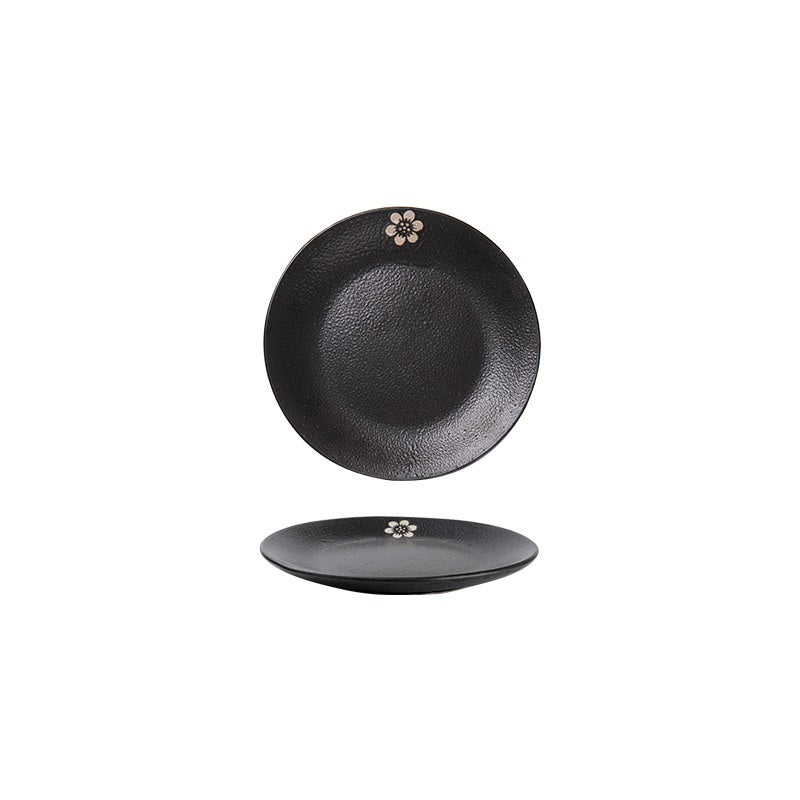 Antique Innovative Ceramic Black Flat Plate