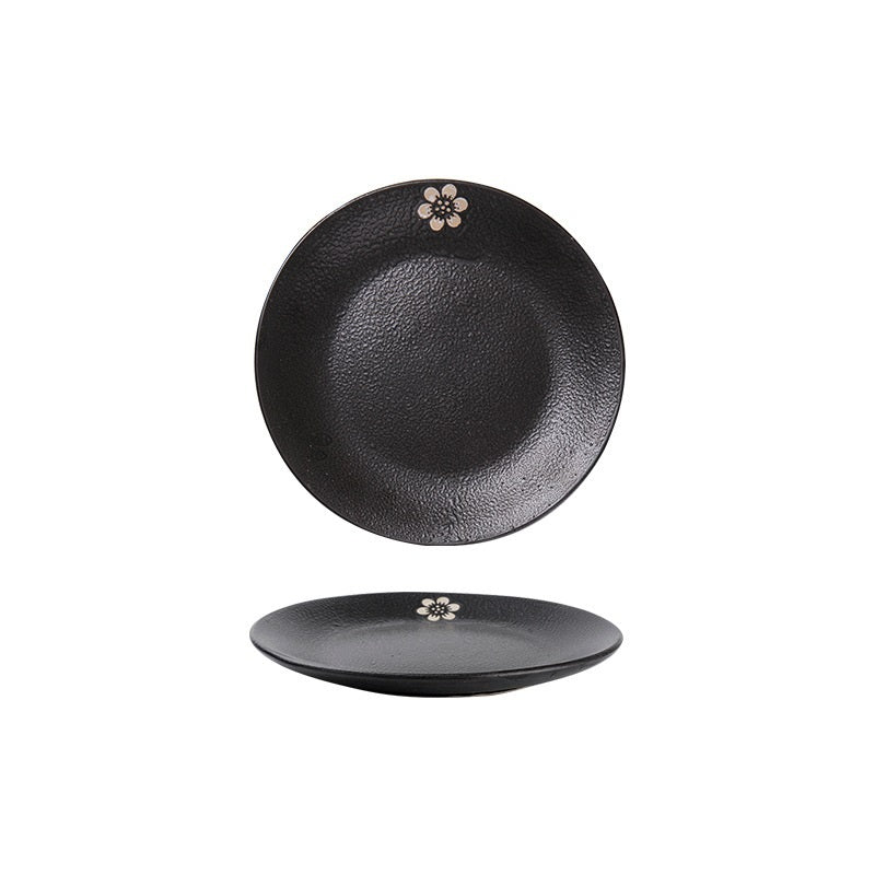 Antique Innovative Ceramic Black Flat Plate