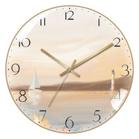 4K Curved High Transparent Glass Creative Decorative Wall Clock