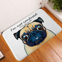 Pet dog flannel floor mat door mat printing foot mat anti-slip mat carpet
