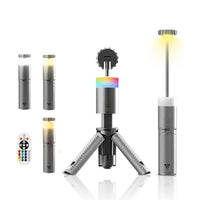 Portable Camping Lantern Multi-functional Outdoor Aluminum Alloy Retractable Bracket Long Endurance Ambience Light